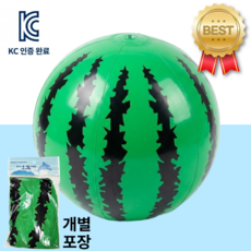 물놀이 비치볼 수박 삼색 비치공 해수욕장 계곡, 1개, 수박볼, 26cm