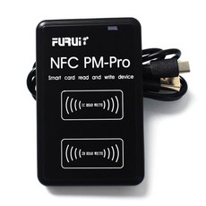 HIHI PM-Pro RFID IC/ID 복사기 복사기 Fob NFC 리더기 암호화 프로그래머 USB UID 복사 카드 태그, 1) Black