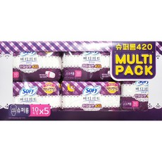 바디피트 생리대 볼록맞춤 42cm 슈퍼롱 총 50매, 오버나이트 이상, 1개