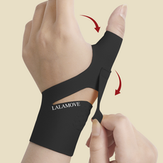 라라무브 더블그립 엄지손가락 손목 보호대, 1개, 블랙, 왼손