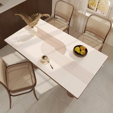 HAROO 방수식탁보 6인용 4인 미니멀리즘 테이블보 매트 식탁매트, 160x90cm, 파수상조