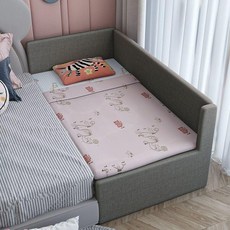 확장침대 연장 침실 사이드 매트 확장 깔판 침대 확장형 보조침대, 3면 난간 200x80x40