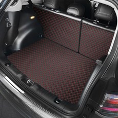 지엠지모터스 퀼팅가죽 차박 트렁크매트 분리형 풀세트, 컴패스 2022년~, 와인