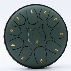 스틸 텅드럼 행드럼 명상, 1개, 골드 6인치 11음