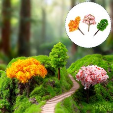 개굴잇템 장식용소품 미니어처 나무 1P 인테리어미니어처, 분홍매화