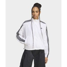 아디다스 3-스트라이프 우븐 윈드브레이커 - 화이트블랙 JX1450