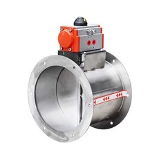 에어댐퍼 자동 조절기 밸브 플랜지 부품 댐퍼 난방 개폐기, 1개, 100mm / 304 스테인리스