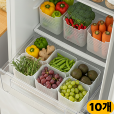 ETCM 한눈에 보이는 깔끔한 냉장고 정리 트레이, 10개, 반투명