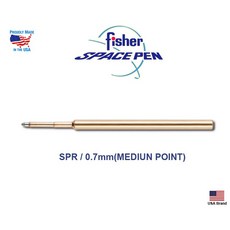Fisher Space Pen SPR系列 0.7mm 筆尖 藍黑兩色款 美國製造 筆芯, 1個, 黑色, 黑色