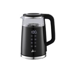 giaretti 觸控玻璃快煮壺 多段控溫 防乾燒保護 LED顯示屏, 透明, 1個, 1.7L
