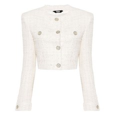 GCDS 크롭 트위드 재킷