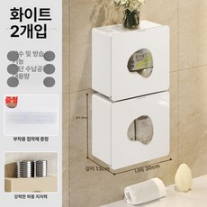 욕실 플랩장 수납장 화장실 선반 수건 쇼바장 선반, 1개, 하이콜드화이트 2개