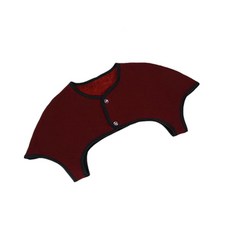 어깨 넥 목 보호 중년 수면 보호대 방한 보온 춘추동 냉방 순면 산모 조끼 워머 면, C. 플리스 안감 버건디