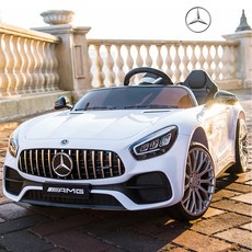 [오감플레이] 톨스토이 벤츠 AMG GT 2인승 유아 전동카 쌍둥이 아기 2인용 전동차 조카 선물, 퓨어 화이트, 1개