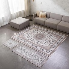 HANBIT 雪尼爾波斯風臥室地毯 3件組