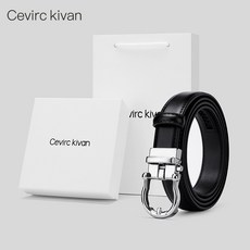 CevircKivan 女士韓版牛皮自動扣腰帶