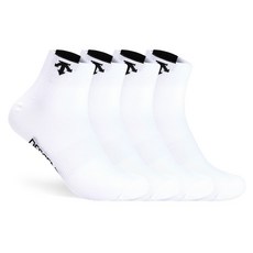 데상트 남성 중앙로고 발목양말 4P_WH, FREE, 4족세트_WH