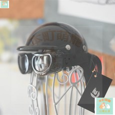 本町萌寵 台灣出貨 貓咪頭盔寵物機車哈雷摩托帽子安全英短狗狗小型犬太陽鏡防風配飾 Qfzy, 頭盔+圍巾+眼鏡,M號（7.5-20公斤內）, 1個