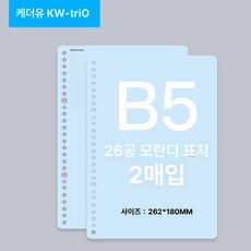 플라스틱 링 바인더 흰색 와이어, 실색-B5 하늘색 -2장 세트, 1개, 1개입