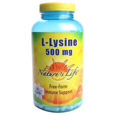 Nature's Life L-離胺酸膠囊 500mg, 250顆, 1罐