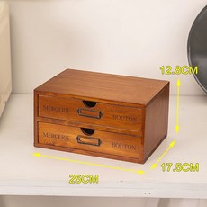 원목 미니 서랍장 수납장 인테리어 정리함 안방 빈티지 카페 소형 가구, B. 소형 2단