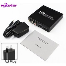 HD to 및 출력 비디오 RCA 컴포지트 변환기 3RCA 분배기 오디오 CVBS, With AU power, 1개