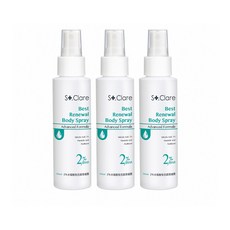 St.Clare 聖克萊爾 AHA Renewal Body Spray 10% 果酸煥白身體噴霧 100ml 3入組, 3個, 2%水楊酸背痘噴霧*3