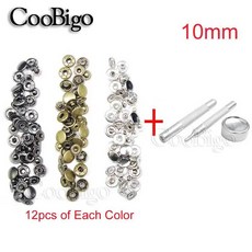 가죽공예 핸드프레스 공구 가죽 벨트구멍펀칭기 의류용 금속 스냅 프레스 패스너 버튼 설치기 플라이어 도구 세트 공예 키트 재봉 액세서리 10mm ~ 15mm 36, 1개