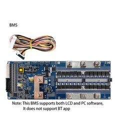 Seplos 스마트 BMS 블루투스 리튬인산철 배터리 인버터 V2.0 10E 와 통신 13S 14S 15S 16S 100A 150A 200A 48V CAN/RS485 보드, 37) 48V 14S Li-ion 50A - BMS, 37) 48V 14S Li-ion 50A - BMS