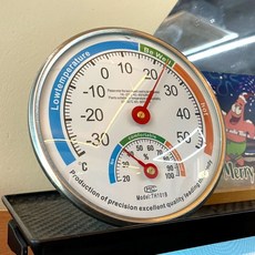 무전원 온습도계 아날로그 원형 47923ea 1(PC), 색상, 1개