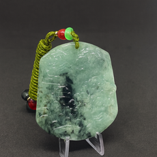 天然A貨翡翠山水吊飾，精雕山水，溫潤細膩，吉祥如意，送禮自用皆宜