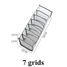 1pc 옷장 주최자 보관 상자 접이식 속옷 분배기 서랍 양말 의류, 01 1pc, 1개, 02 7 grids
