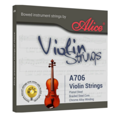 앨리스 바이올린 줄 스트링 4줄 4/4 사이즈 Alice A706, 1세트, 4/4사이즈, A704