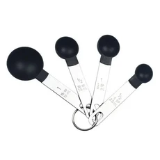 측정 숟가락/컵 티스푼 다목적 케이크 베이킹 밀가루 음식 컵 홈 주방 요리 도구, 02 Black-Spoon, 02 Black-Spoon, 1개