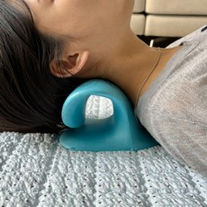 경추베개 목 스트레칭 넥스트레쳐 블루 일자목스트레칭, 단품, 1개