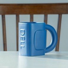 마리아즈시크릿 델 스퀘어 머그컵, 블루, 1개, 블루