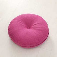 해피유통 원형 두꺼운 린넨 방석 사계절 편안한 쿠션 내구성 높음 통기성 좋음, 직경 45cm, 두께 15cm, 4