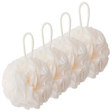 페르노엘 촘촘하고 부드러운 걸이형 버블 샤워볼 세트, 아이보리, 4개입, 1개