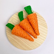 寵物磨牙玩具 3入組 倉鼠玩具 小動物 草繩編織, 1個, 寵物來了 小寵草繩玩具3入組-胡蘿蔔