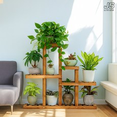 JS리빙 베란다 화분 선반대 원목 3단 대형 거실 인테리어 다육이 정리대 선반 실내 화분 다이 높은 스탠드 식물 꽃 받침대 우드 계단식 화분랙 @JS-042154MARCO904AB