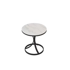 원형 티테이블 대리석 침실 미니 직경40 금발 테이블 설산석 골드, O. 밝은 눈산 슬레이트 검은색 다리 직경 50