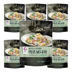 정원 청정원 베이컨 까망베르 까르보나라 스파게티소스 250g 6개