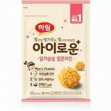 하림 아이로운 닭가슴살 팝콘치킨, 4개, 500g