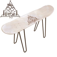 스케이트보드 의자 롱보드 스툴 철제 인테리어 벤치 카페 신발장, 1개, 애프리콧