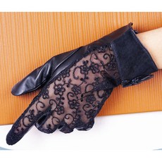 老兵牛仔 BL-20202 氣質淑女側蝴蝶結觸屏蕾絲羊皮手套