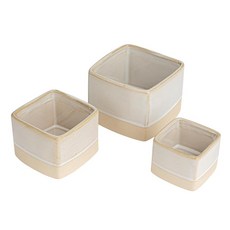 Creative Co-Op 세라믹 네스팅 용기 크림 3개 세트 127021, Creative Co-Op 세라믹 네스팅 용기, 크림,
