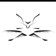 OD 혼다 호환 골드윙 GL1800 튜닝 트렁크 연료 탱크 앞 유리 펜더 스티커 데칼 드레스업, G