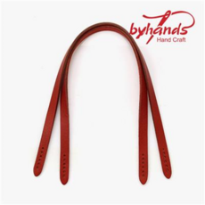 바이핸즈 토트백 가방핸들 내츄럴 아웃라인 통가죽 손잡이끈, 5)레드, 1개, 레드 1쌍