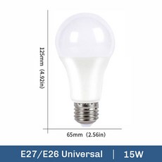 10PCS LED 전구 램프 E26 E27 E14 E12 110V GU10 120V 3W, E27 15W, Warm White, AC100 130V