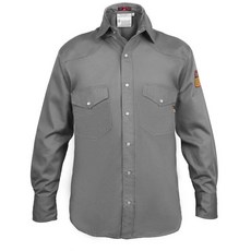 내화성 FR 용접 셔츠 - 100% C 255g(9온스) 블랙. Just In Trend 203894, 라이트 그레이_Large
